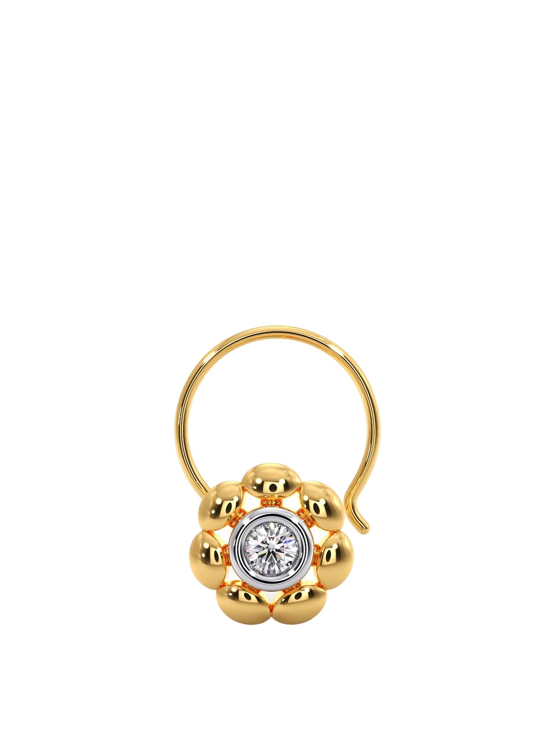 

CANDERE A KALYAN JEWELLERS COMPANY 18K Gold Diamond Nose Pin