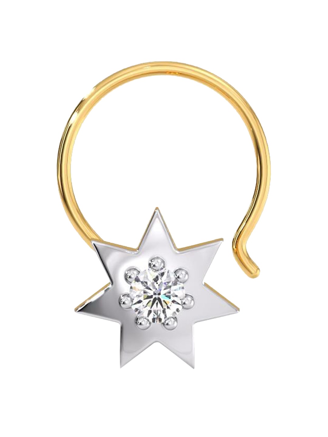 

CANDERE A KALYAN JEWELLERS COMPANY 18K Gold Diamond Nosepin, White