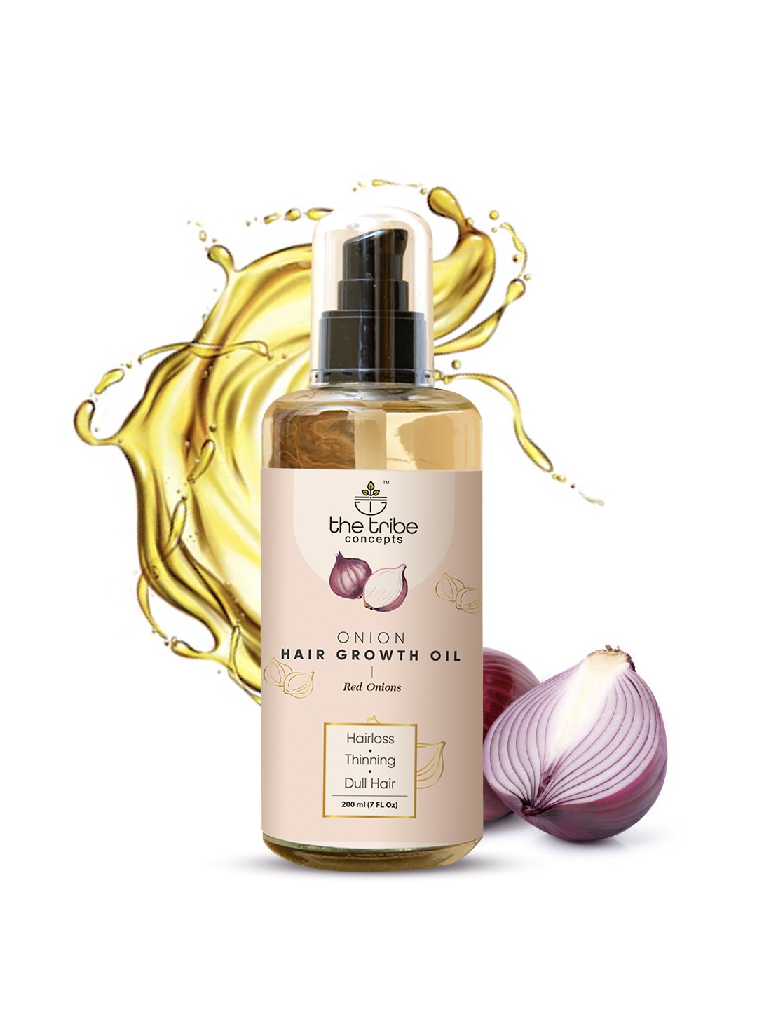 

The Tribe Concepts Onion Hair Growth Oil for Hair Loss & Thinning - 200 ml, Beige
