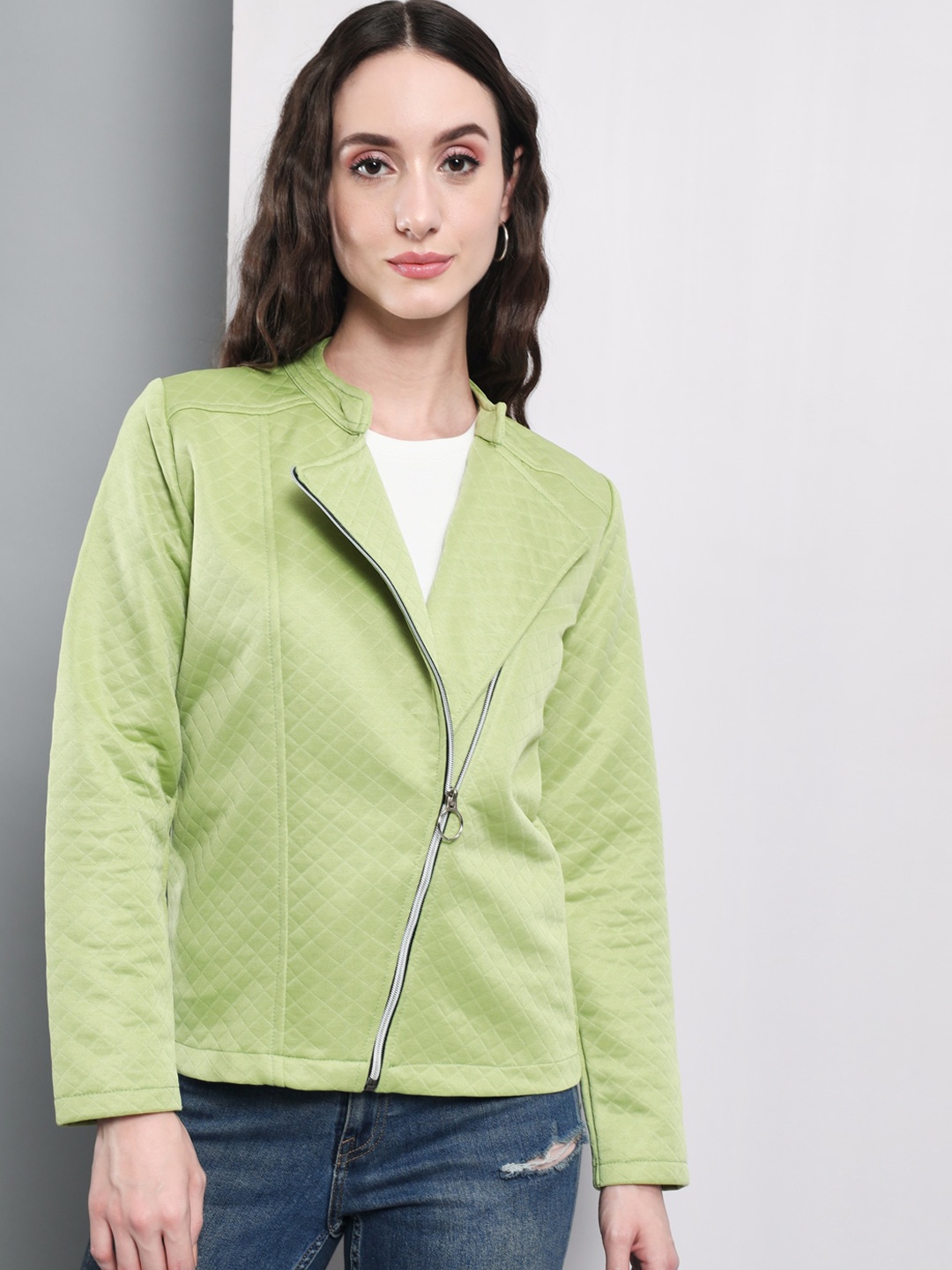 

Darzi Women Long Sleeve Quilted Jacket, Green