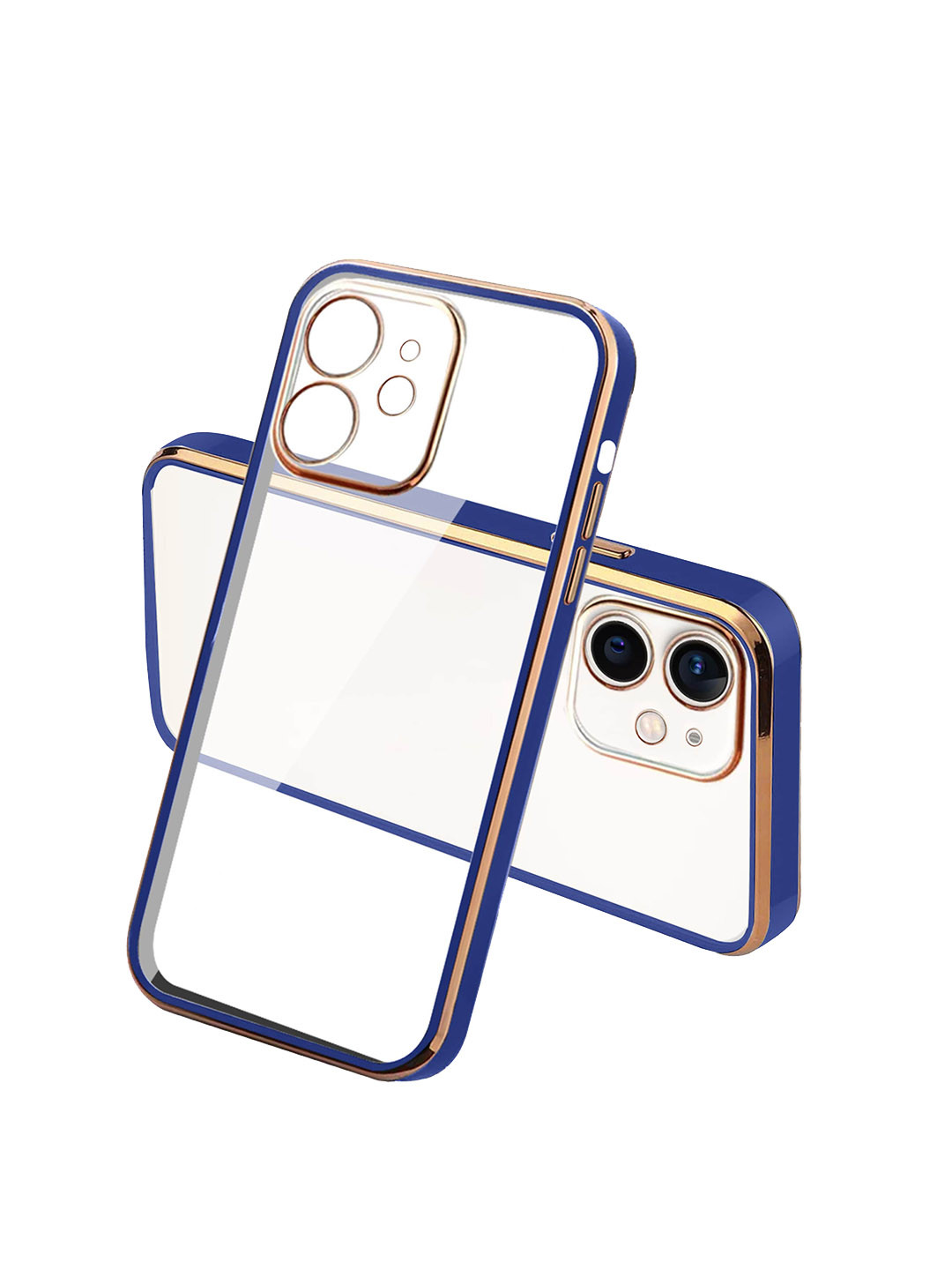 

Karwan Square Platting iPhone 12 Phone Back Case, Transparent
