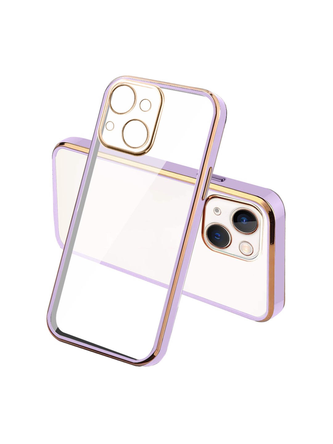 

Karwan Square-Platting Compatible iPhone 13 Phone Back Case, Purple