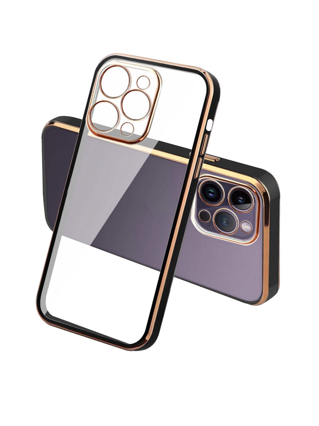 

Karwan Square Platting iPhone 14PROMAX Phone Back Case, Transparent