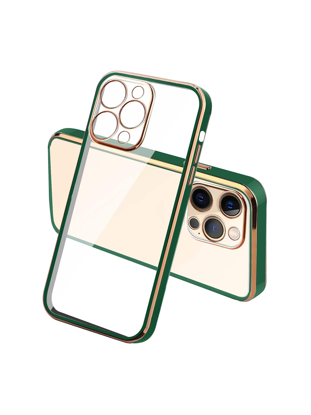 

Karwan iPhone 12 Pro Max Square Platting Phone Back Cover, Green