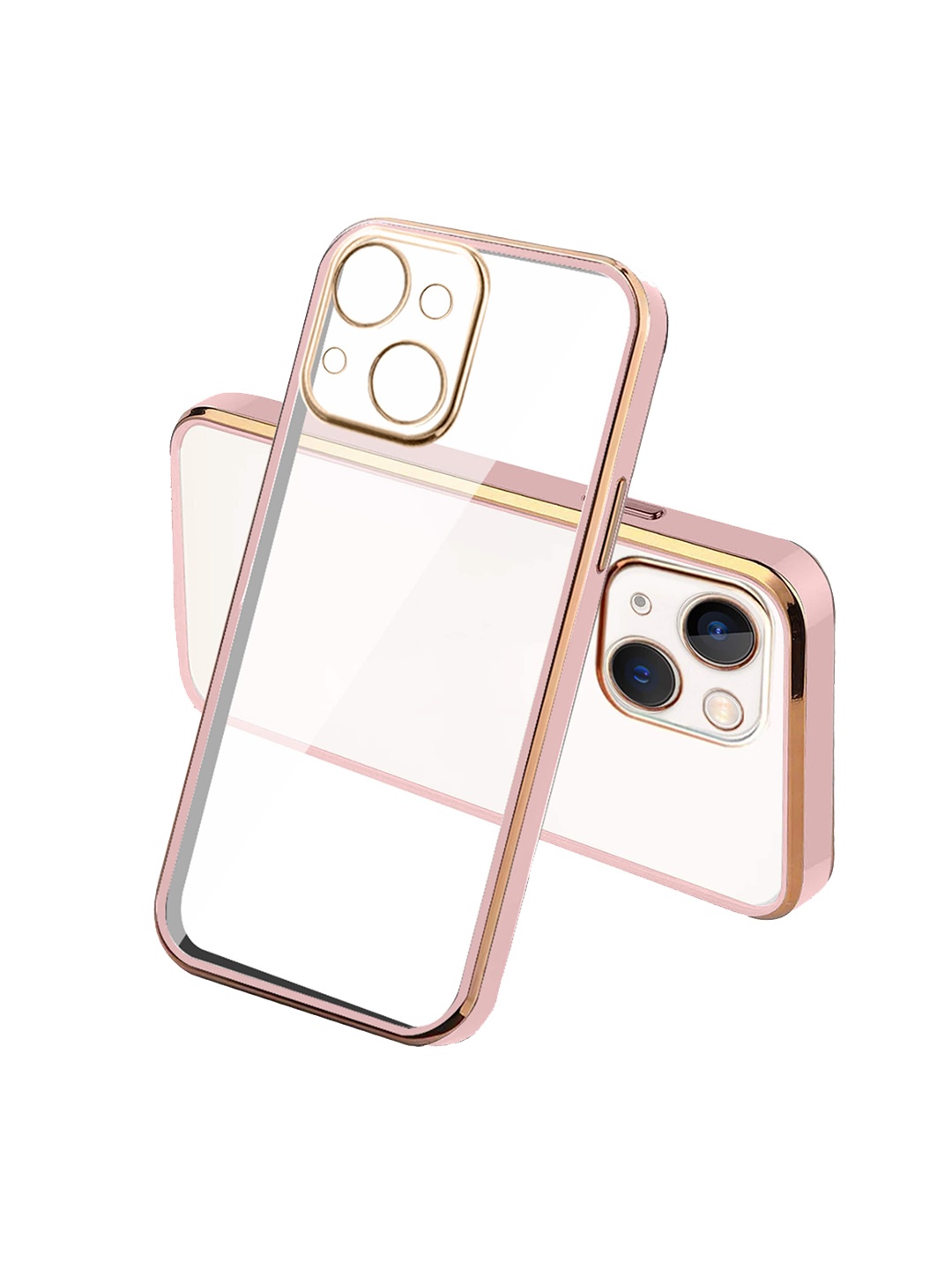 

Karwan iPhone 13 Square Platting Phone Back Cover, Pink