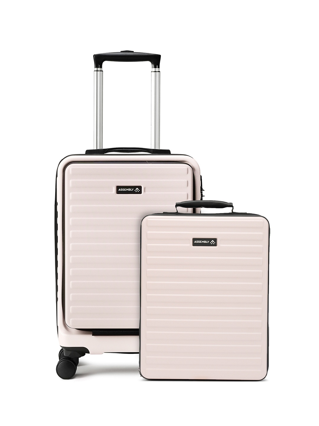 

Assembly Desert Ivory Hard Sided Cabin Trolley Bag 40Liters with Hard Shell Backpack, Pink