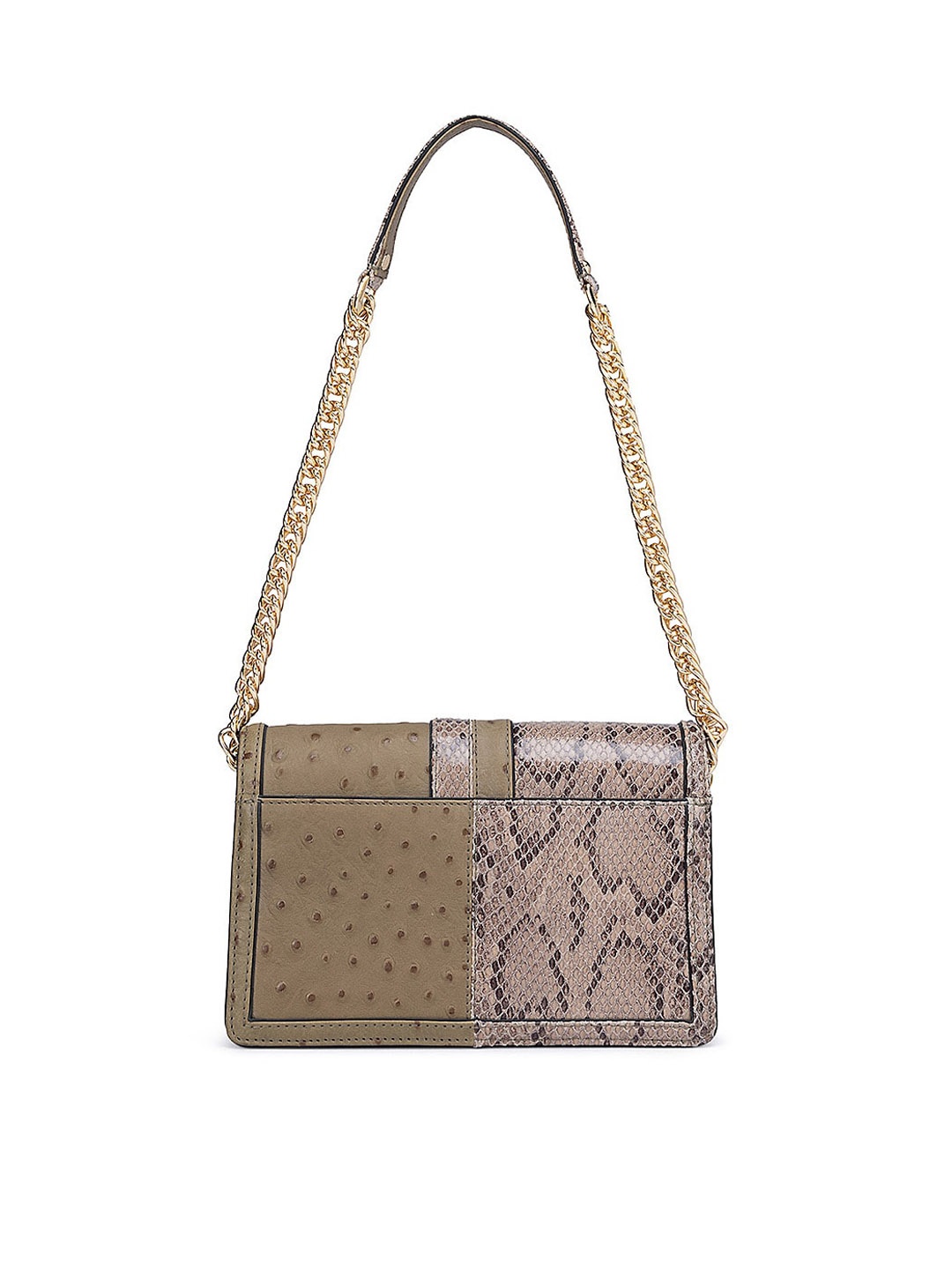 

Da Milano Textured Leather Structured Sling Bag, Beige