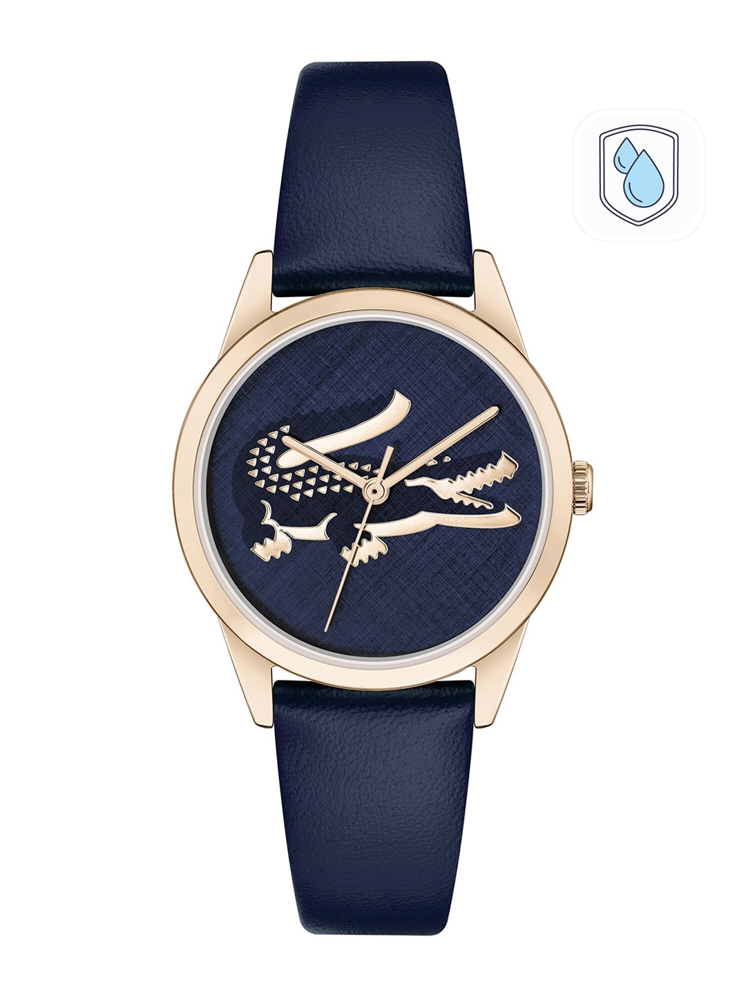 

Lacoste Women Brass Printed Dial & Leather Straps Analogue Watch, Blue