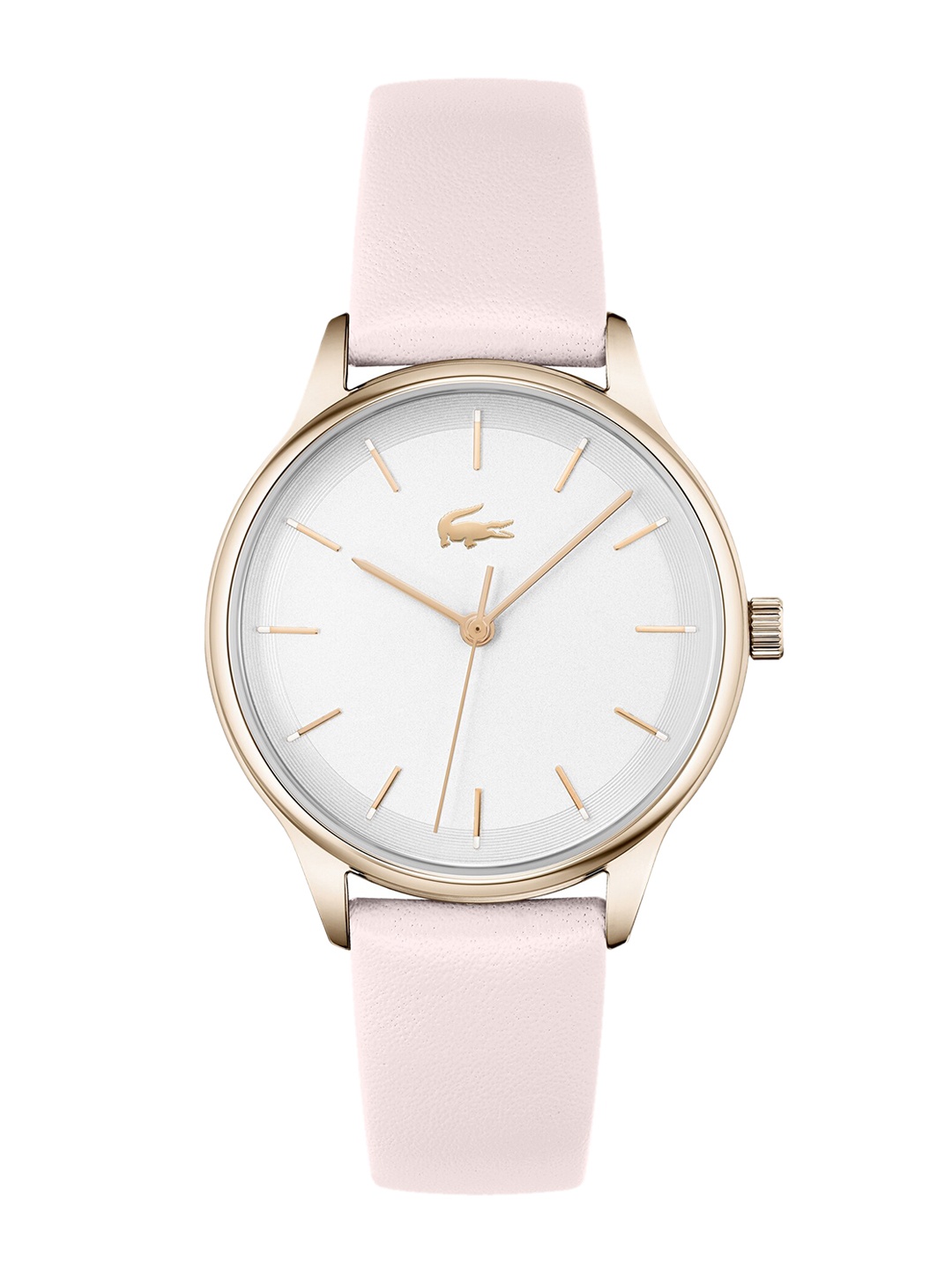 

Lacoste Women Brass Dial & Leather Straps Analogue Watch 2001258, Silver