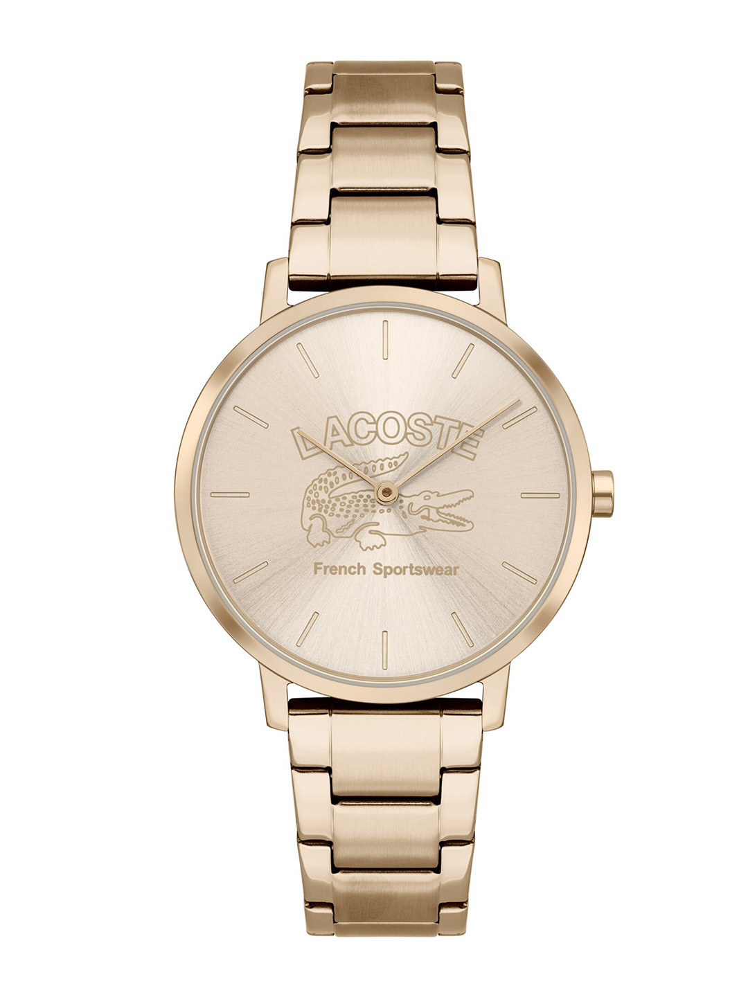 

Lacoste Women Brass Dial & Stainless Steel Bracelet Style Straps Analogue Watch, Rose gold