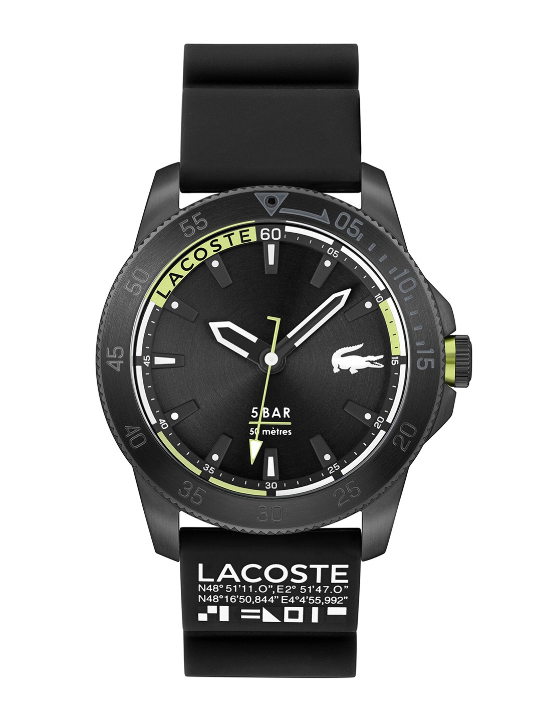 

Lacoste Men Brass Dial & Straps Analogue Watch, Black