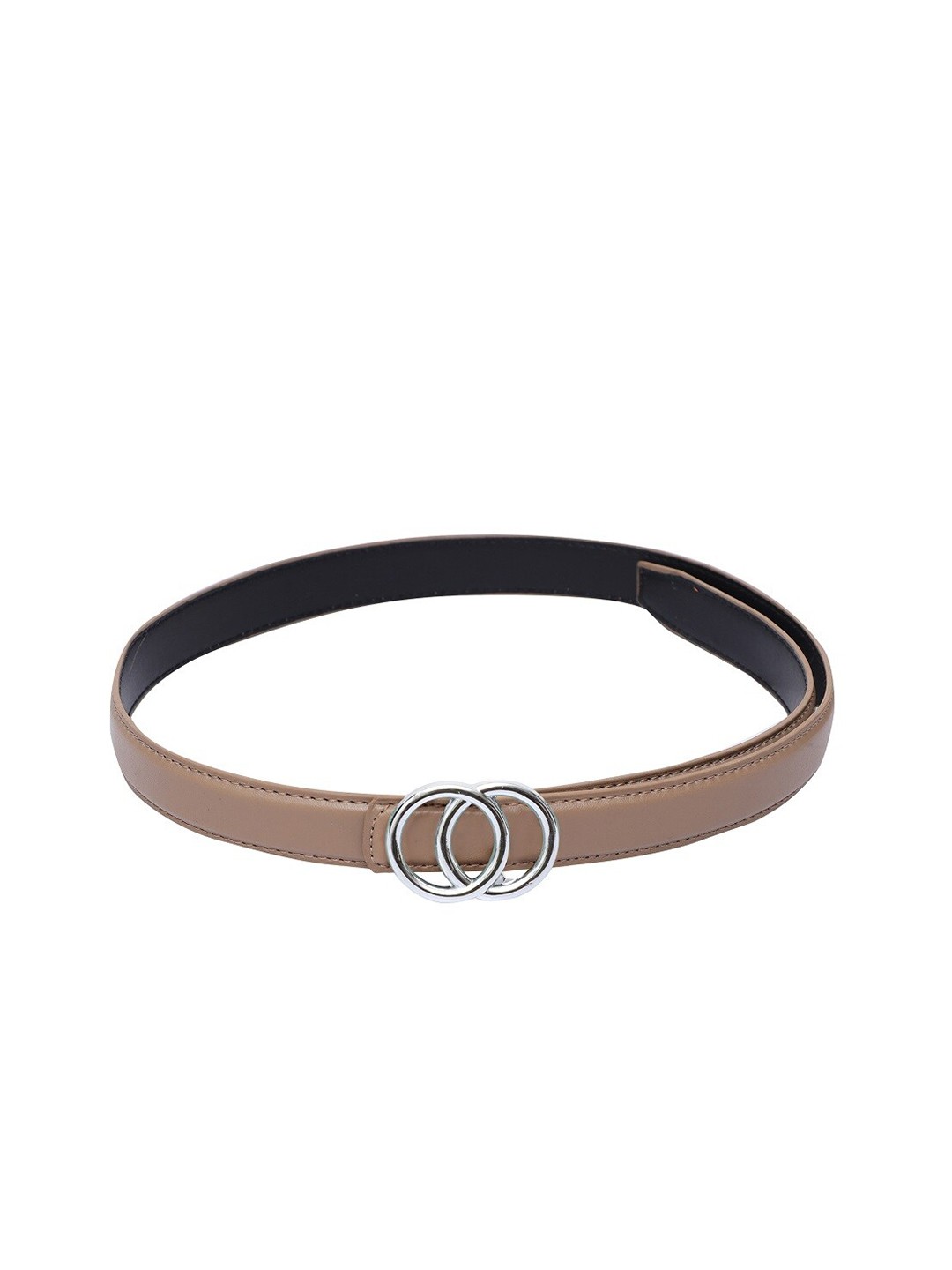 

thickskin Girls Solid Push Pin Slim Belt, Brown