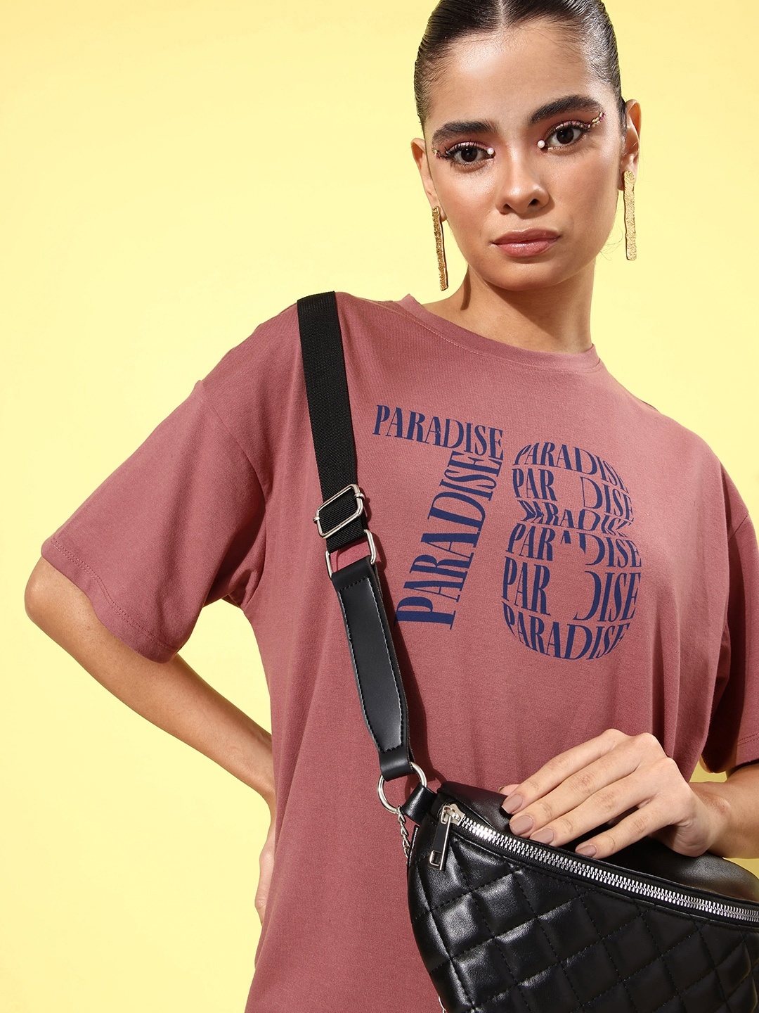

The Roadster Life Co. Women Deco Rose 90's Hollaback Poster Graphics T-shirt