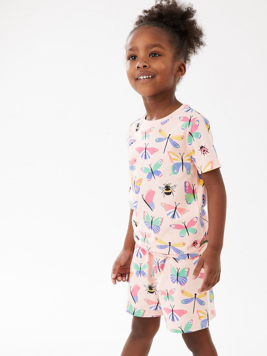 

Marks & Spencer Girls Conversational Printed Night Suit, Pink