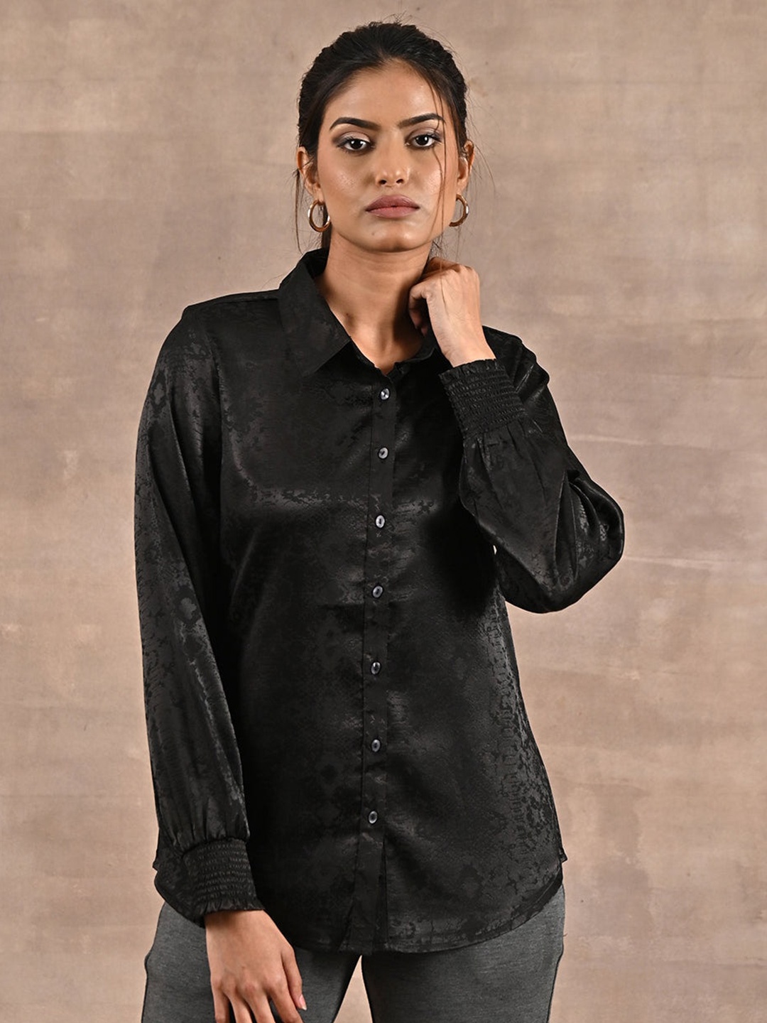 

Lakshita Women Comfort Formal Shirt, Black