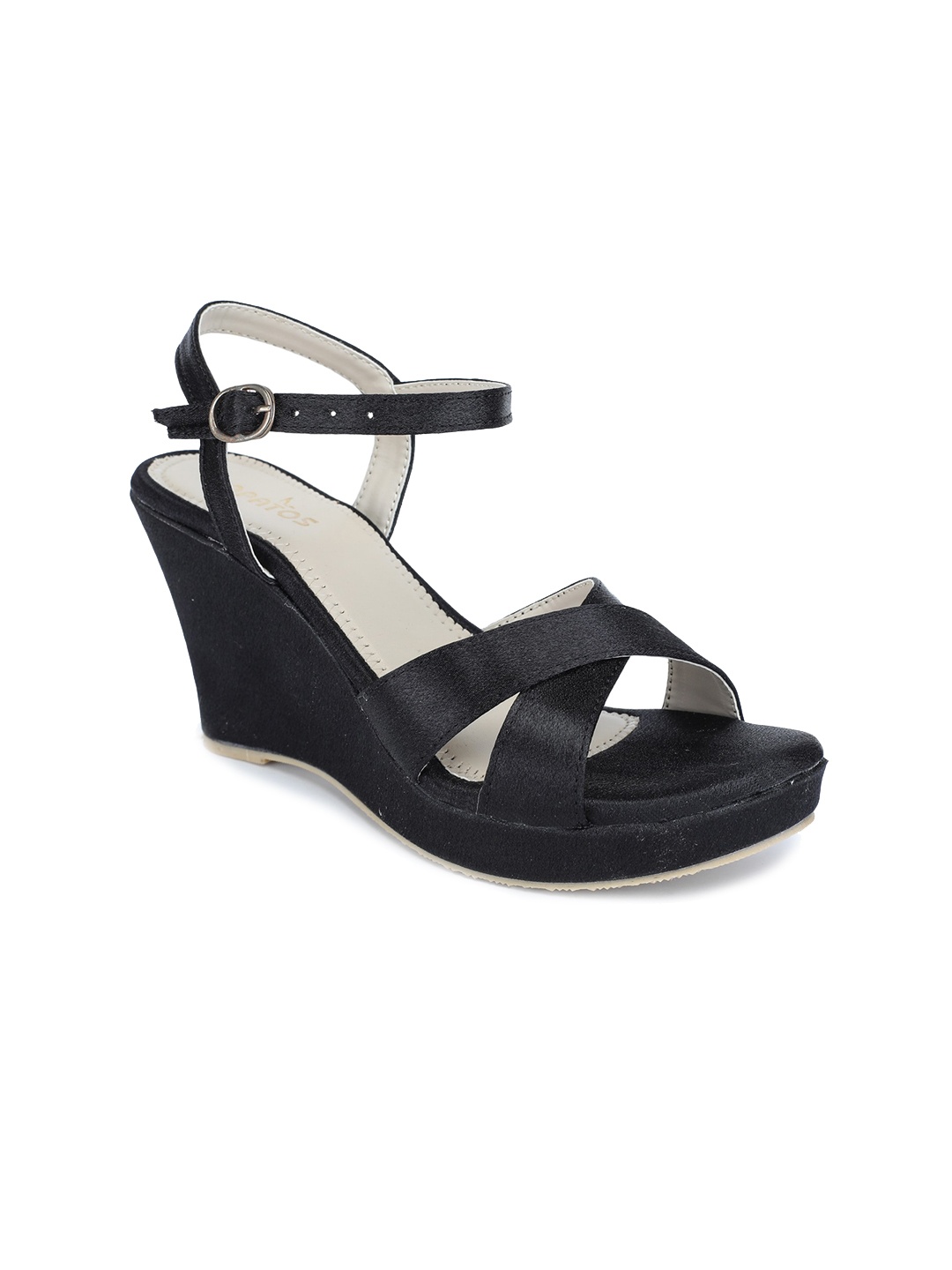 

SAPATOS Solid Wedge Heels, Black