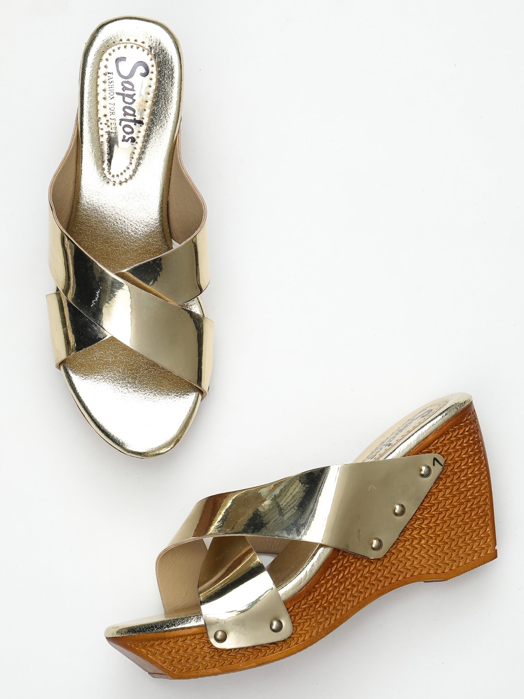 

SAPATOS Party Wedge Heels, Gold