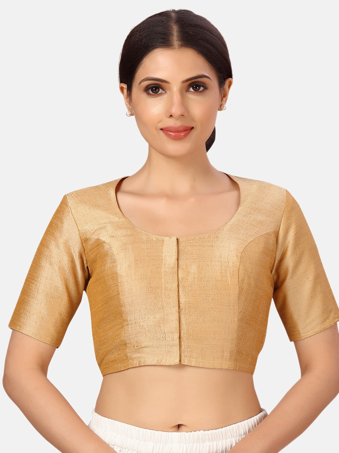 

Studio Shringaar Textured Saree Blouse, Gold