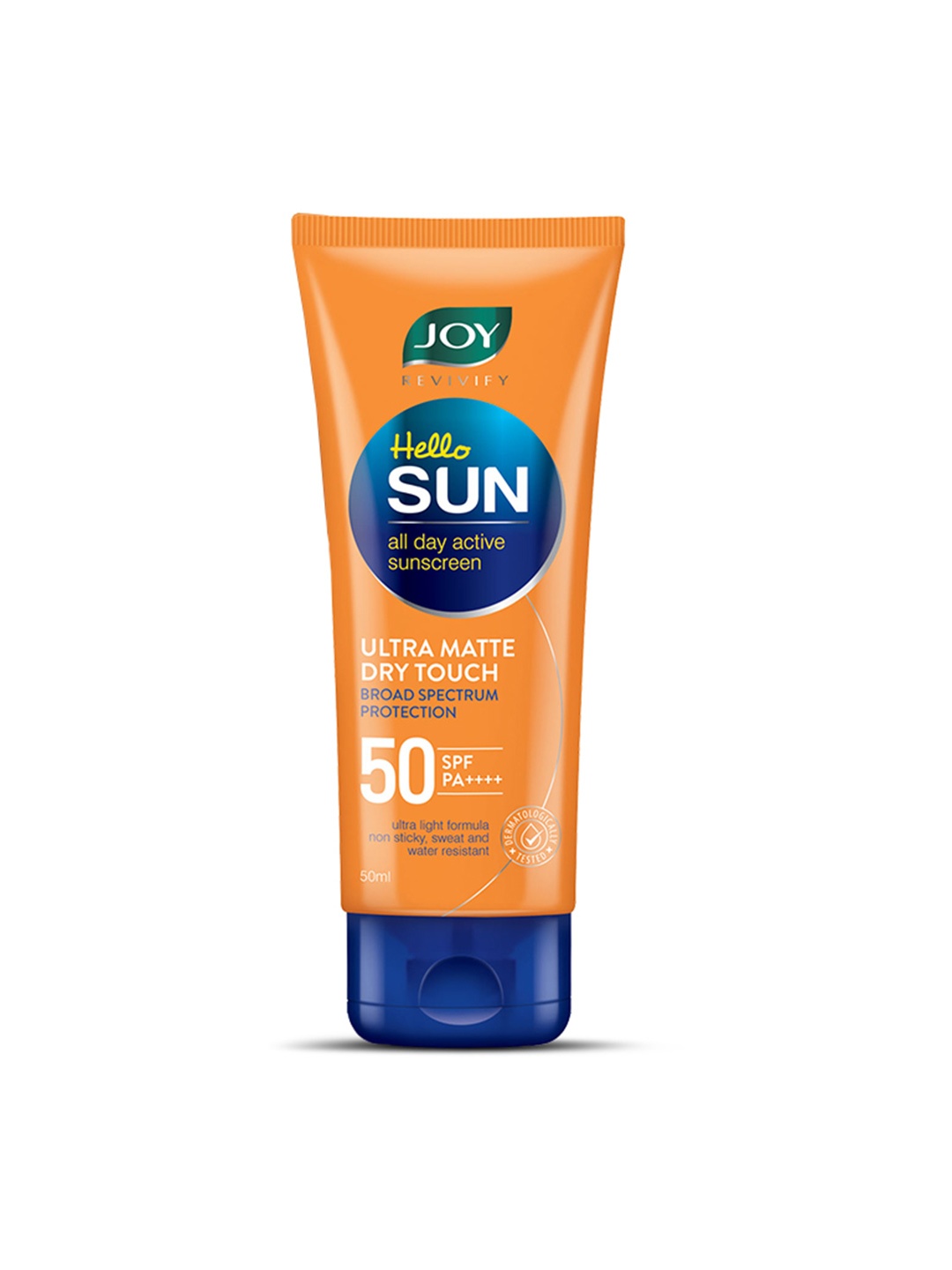 

JOY Matte Tinted Sunscreen SPF 50 PA+++ Lightweight & Water Resistant - 60ml, Orange