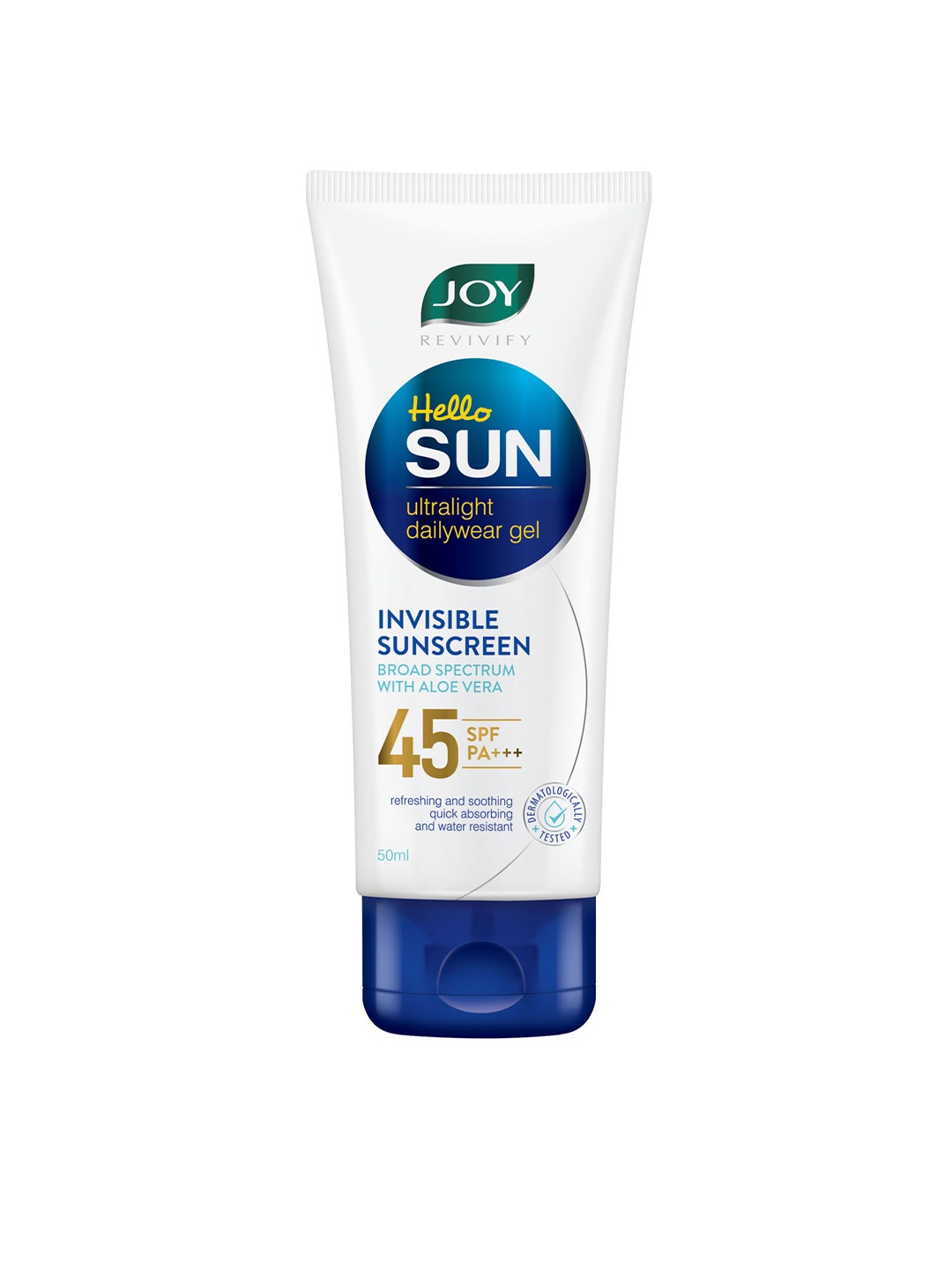 

JOY Invisible Sunscreen Gel SPF 45 PA+++ Lightweight & Water Resistant - 50ml, White