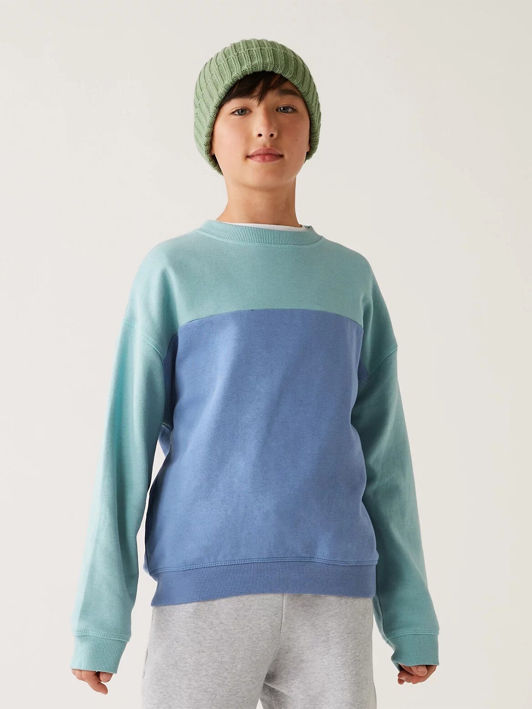 

Marks & Spencer Boys Colourblocked Sweatshirt, Blue