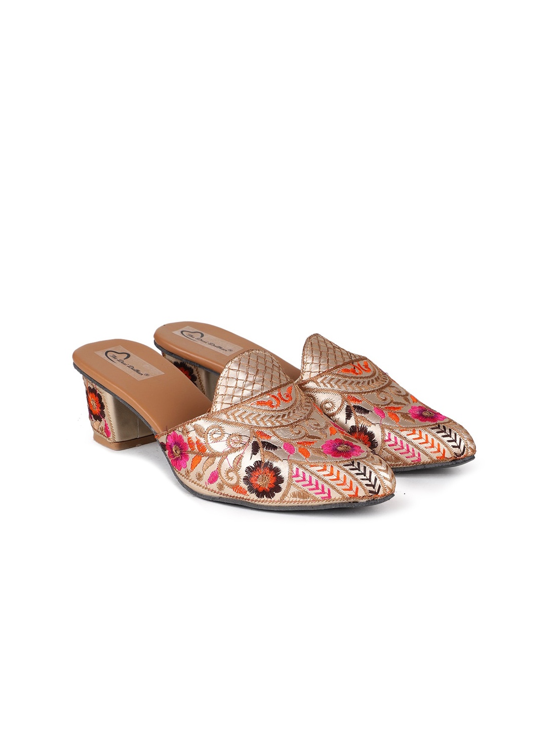 

The Desi Dulhan Ethnic Block Heels, Gold