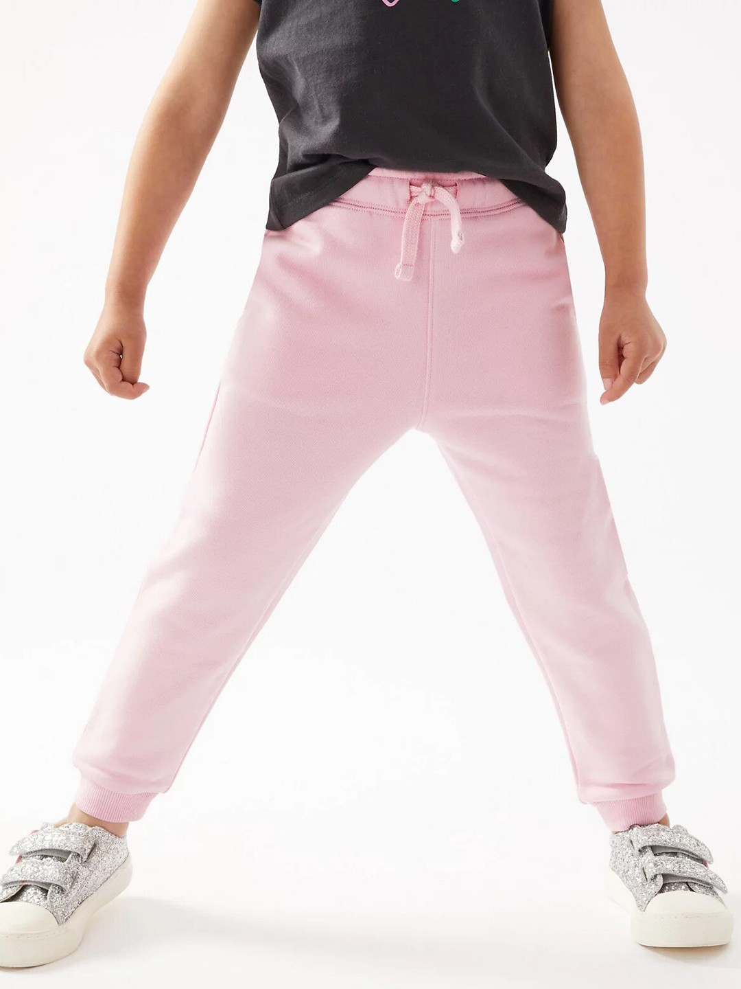 

Marks & Spencer Girls Mid Rise Regular Fit Joggers, Pink