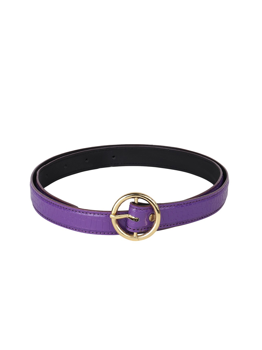 

LONDON FASHION hob Women Slim Tang Closure Belt, Purple