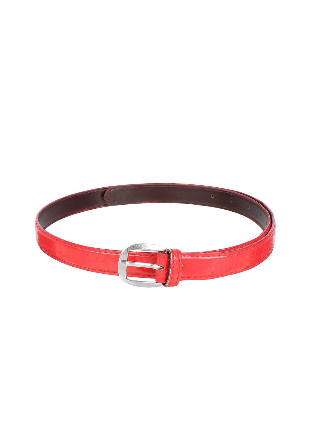 

LONDON FASHION hob Women Solid Tang Belt, Red