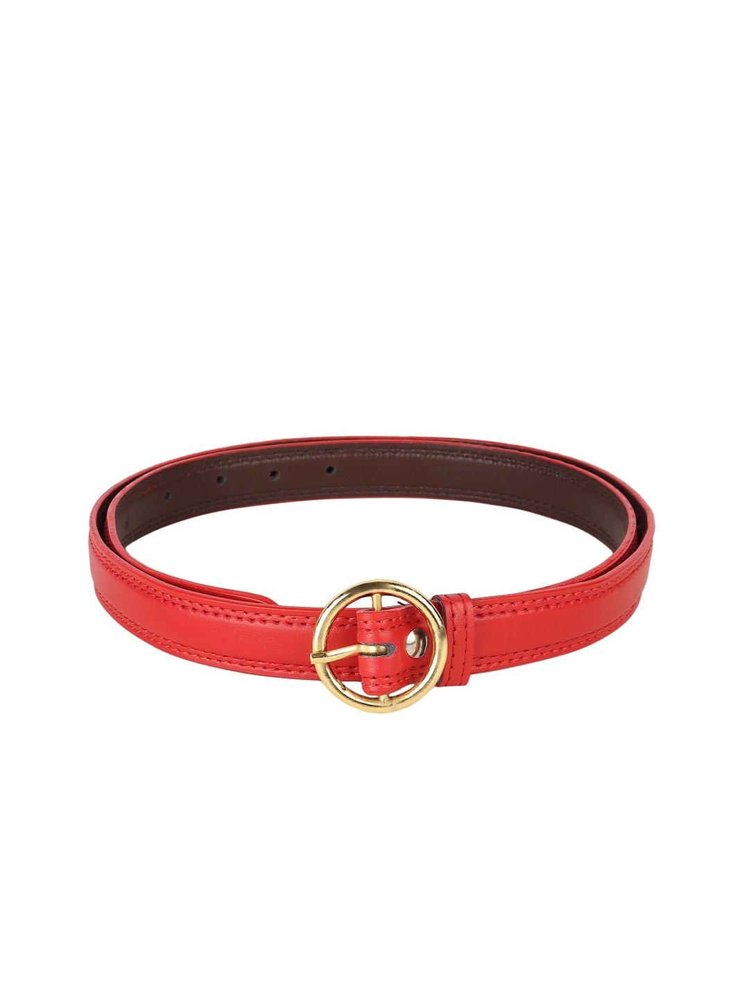 

LONDON FASHION hob Women Solid Tang Belt, Red
