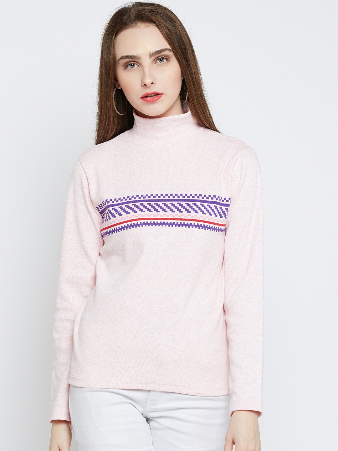 

Marie Claire Women Pink Printed Top