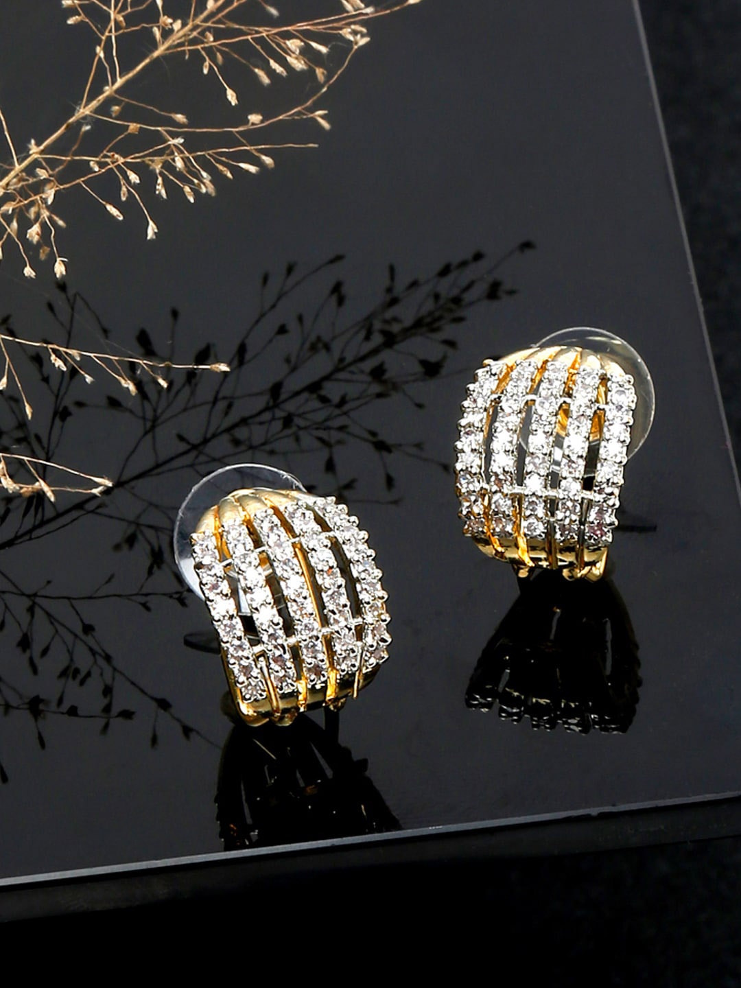 

YouBella Gold-Plated Contemporary Studs Earrings