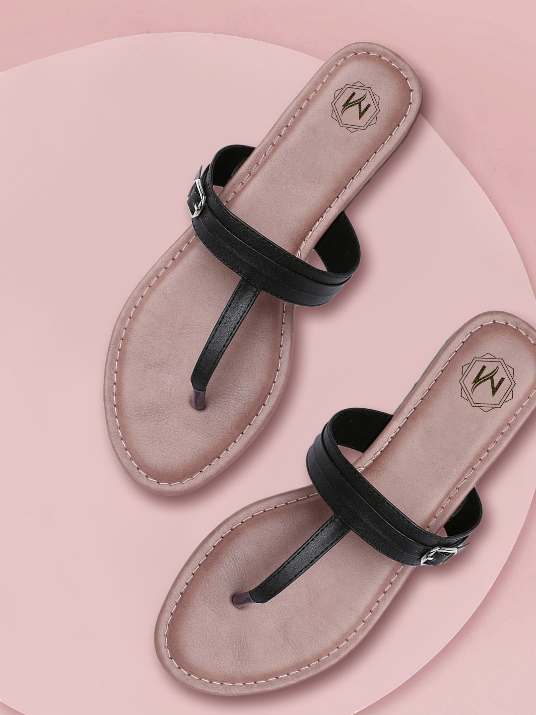 

Myra Women T-strap Flats, Black