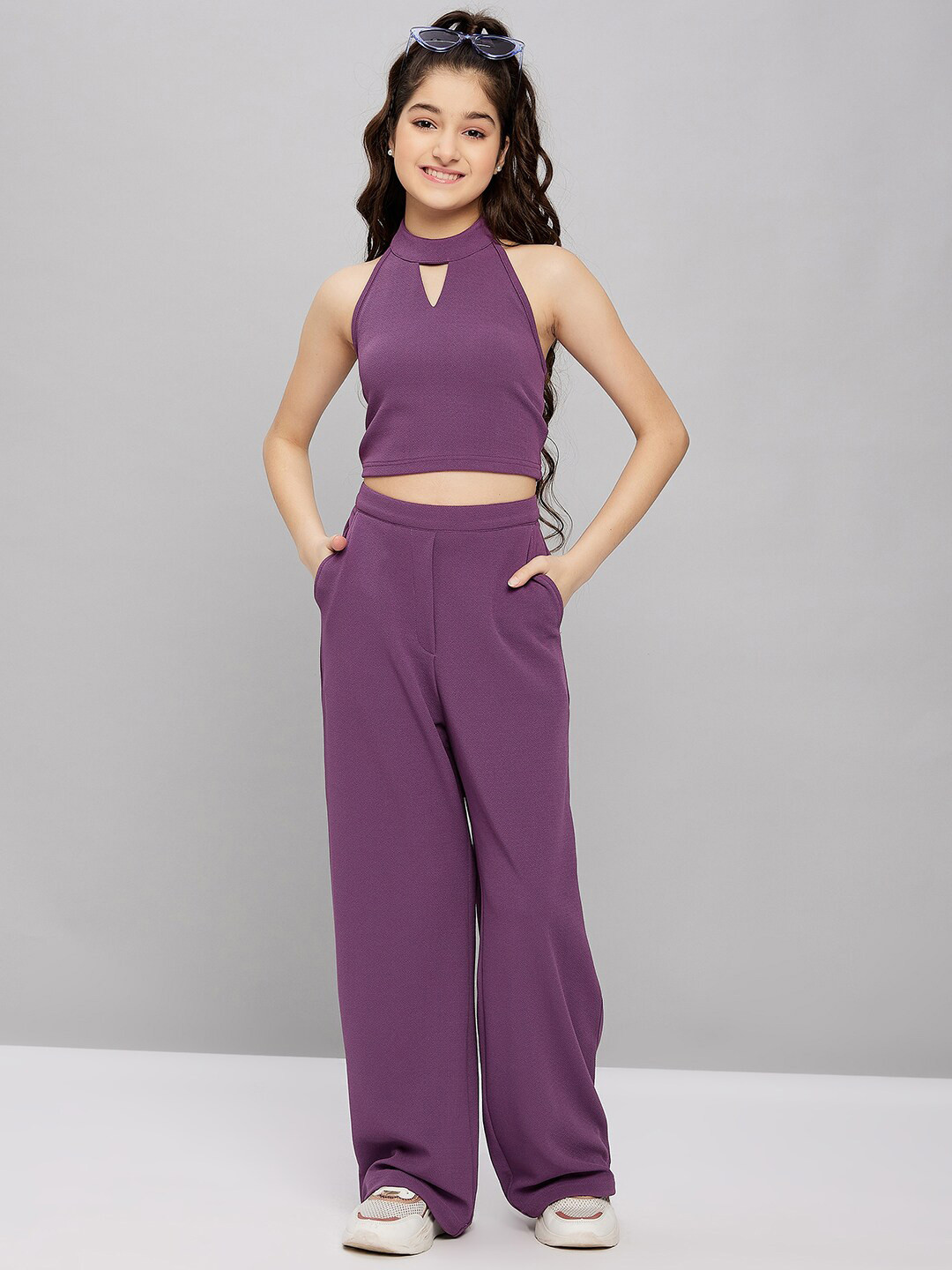 

Stylo Bug Girls Purple Top with Trousers