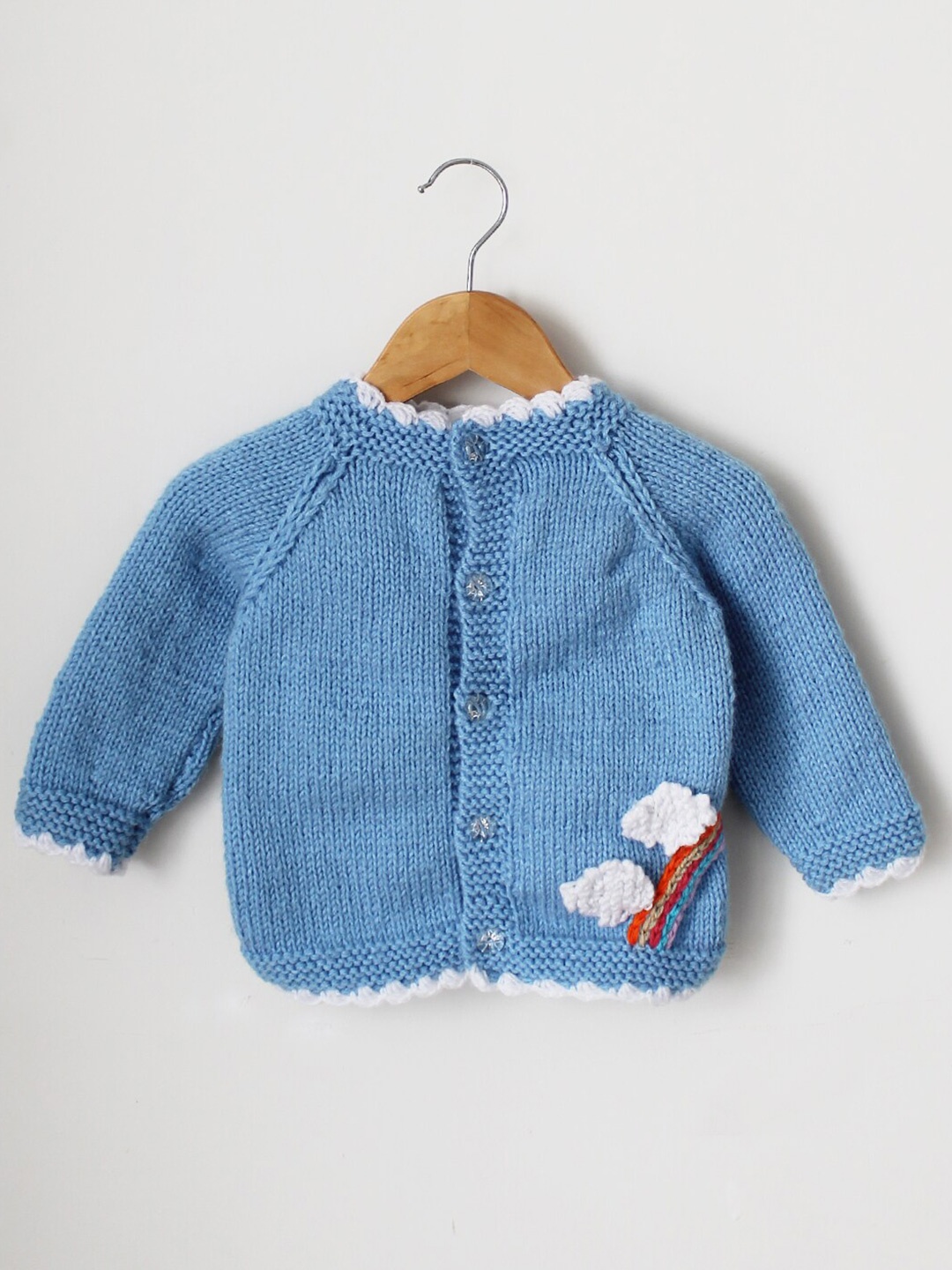 

Woonie Kids Acrylic Front-Open Sweater, Blue