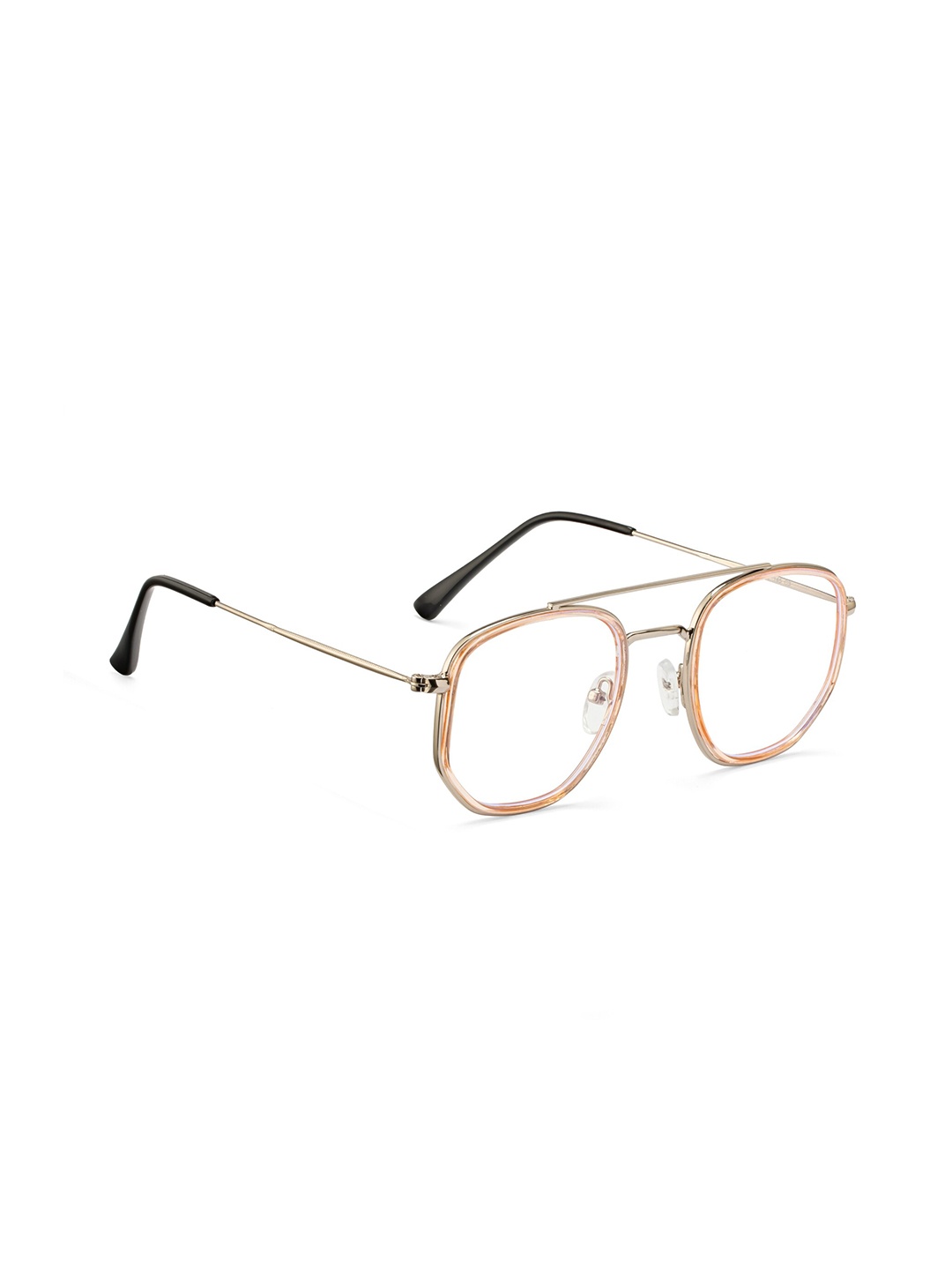 

ROYAL SON Full Rim Blue Ray Cut Round Glasses, Silver