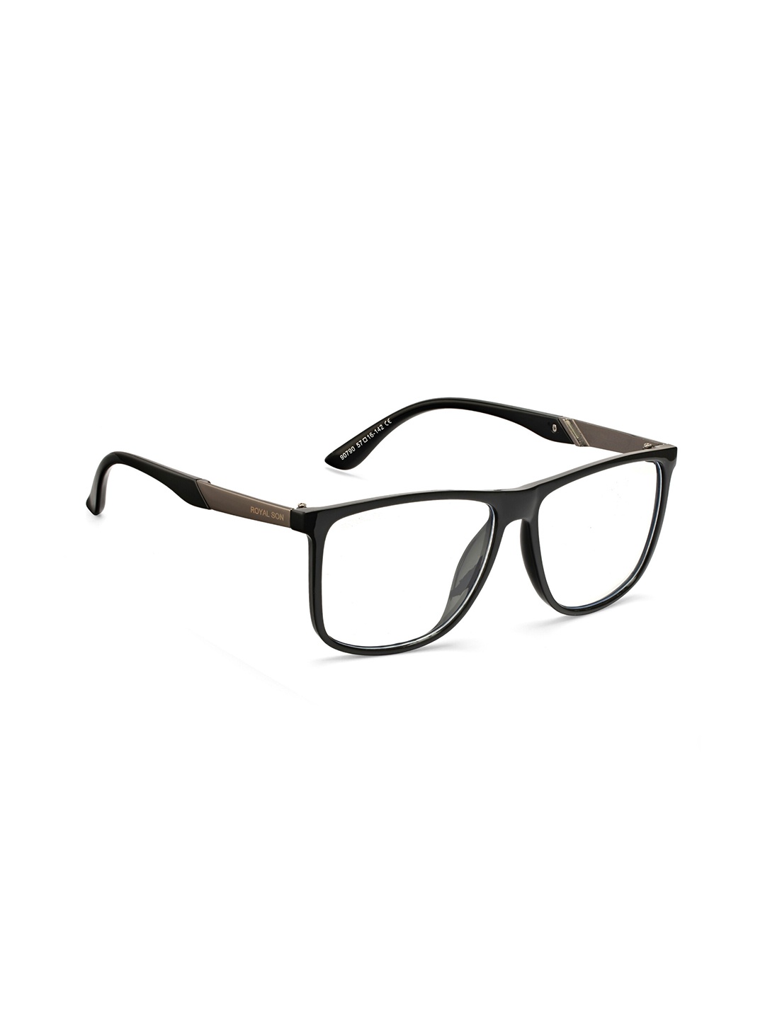 

ROYAL SON Full Rim Blue Ray Cut Square Glasses, Black