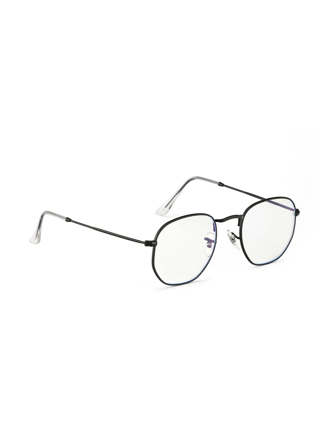 

ROYAL SON Full Rim Blue Ray Cut Round Glasses, Black