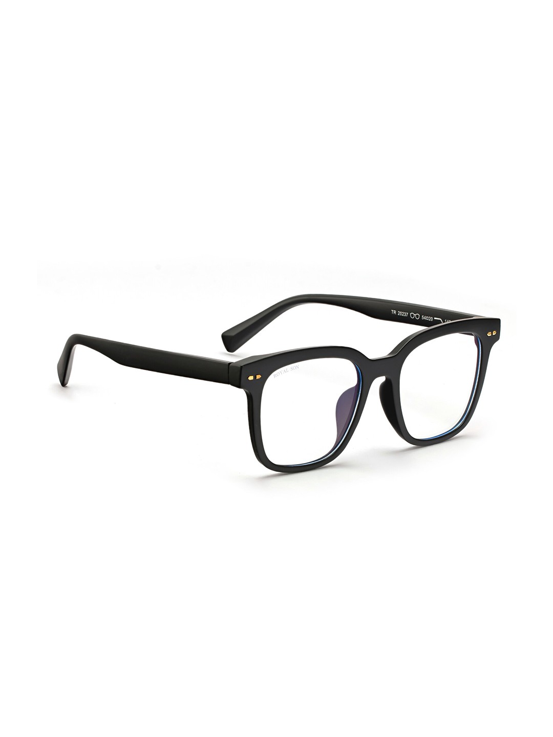 

ROYAL SON Full Rim Blue Ray Cut Square Glasses, Black