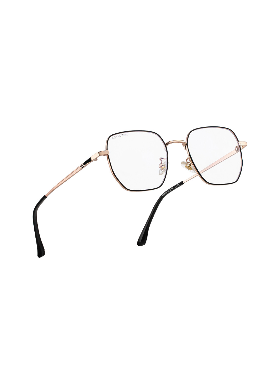 

ROYAL SON Metal Full Rim Round Frames Eye Glasses, Black