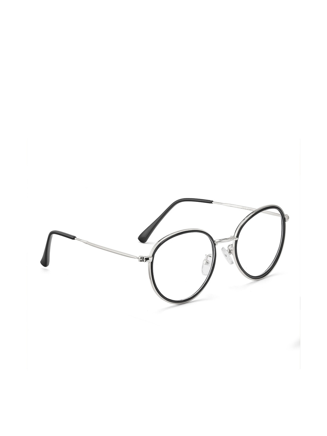 

ROYAL SON Metal Full Rim Round Frames Eye Glasses, Silver