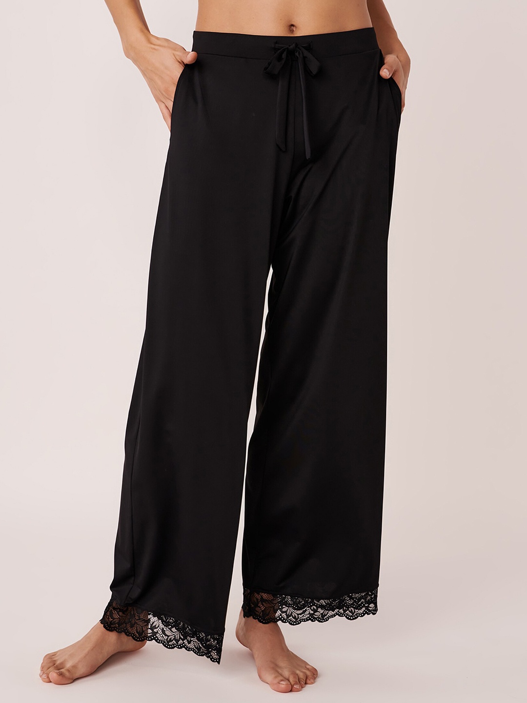

La Vie en Rose Women Straight Lounge Pants, Black