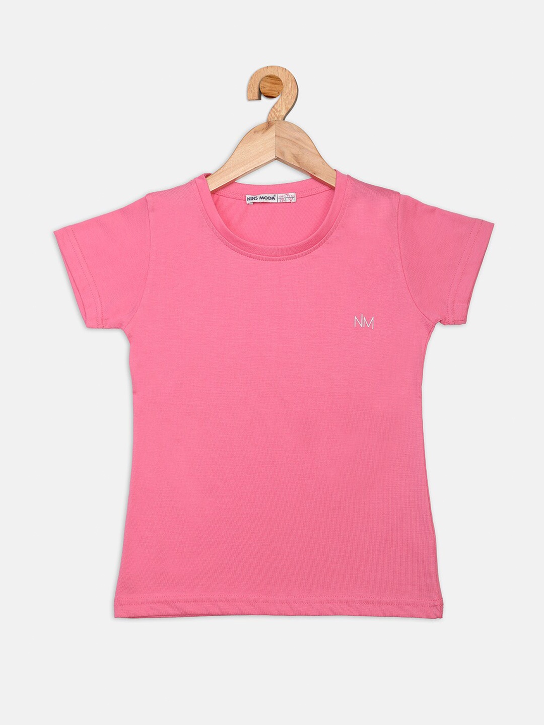 

Nins Moda Girls Round Neck CottonTop, Pink