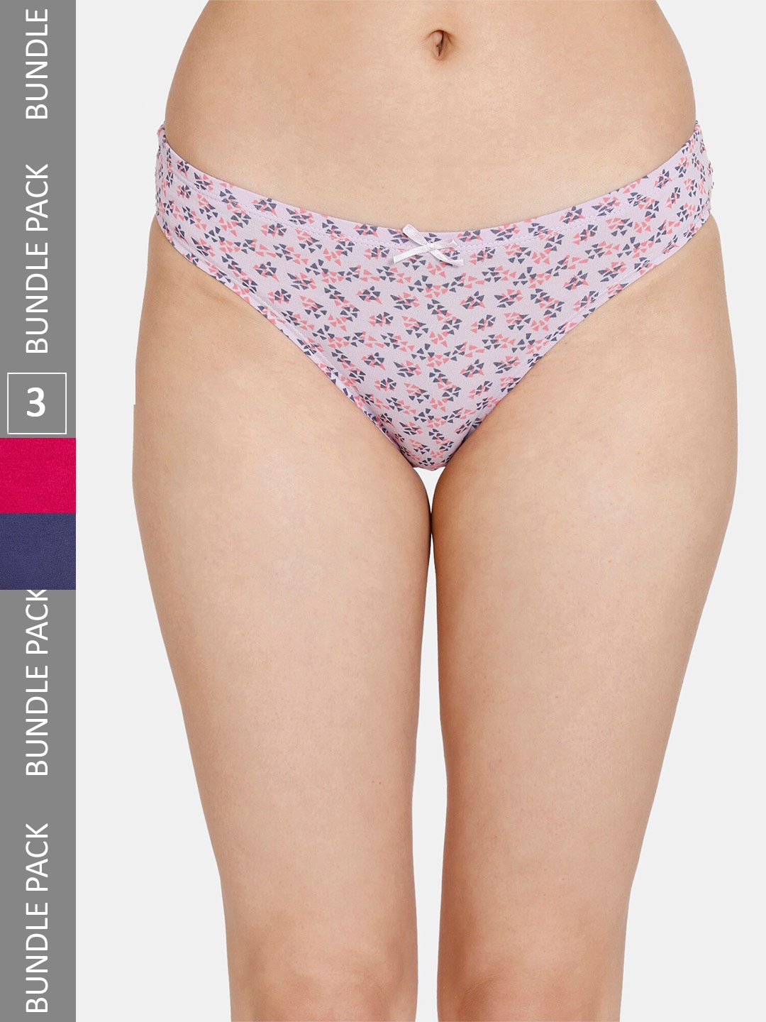 

Zivame Girls Pack Of 3 Low-Rise Bikini Briefs, Lavender