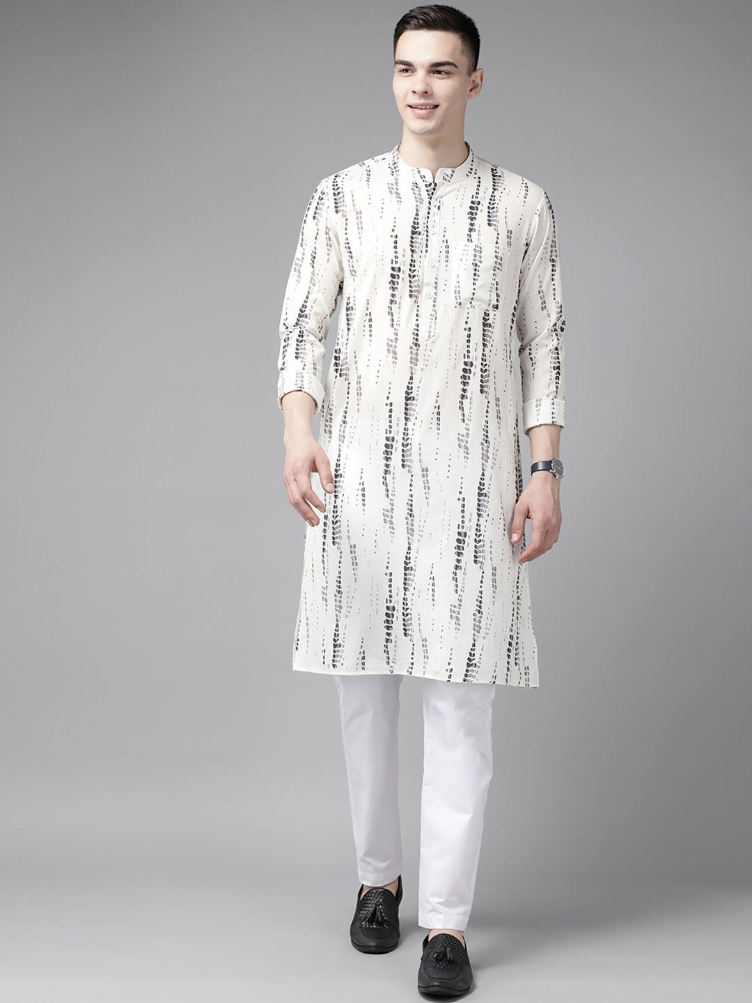 

See Designs Tie And Dye Pure Cotton Kurta, White