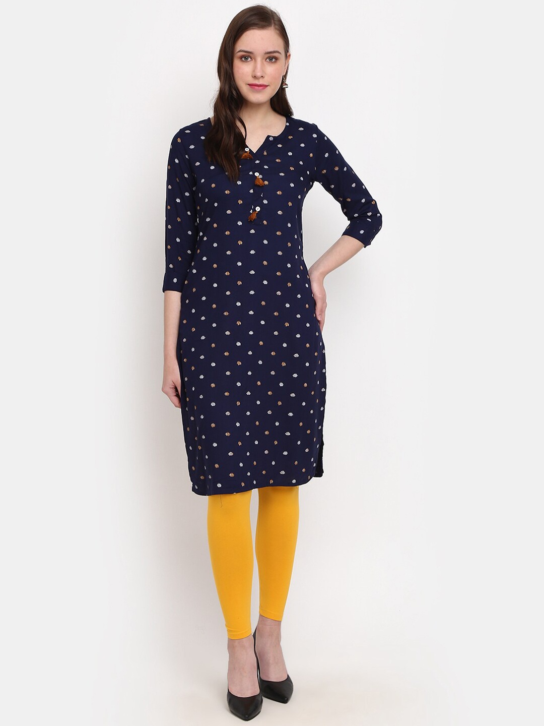 

V-Mart Geometric Printed Kurta, Blue