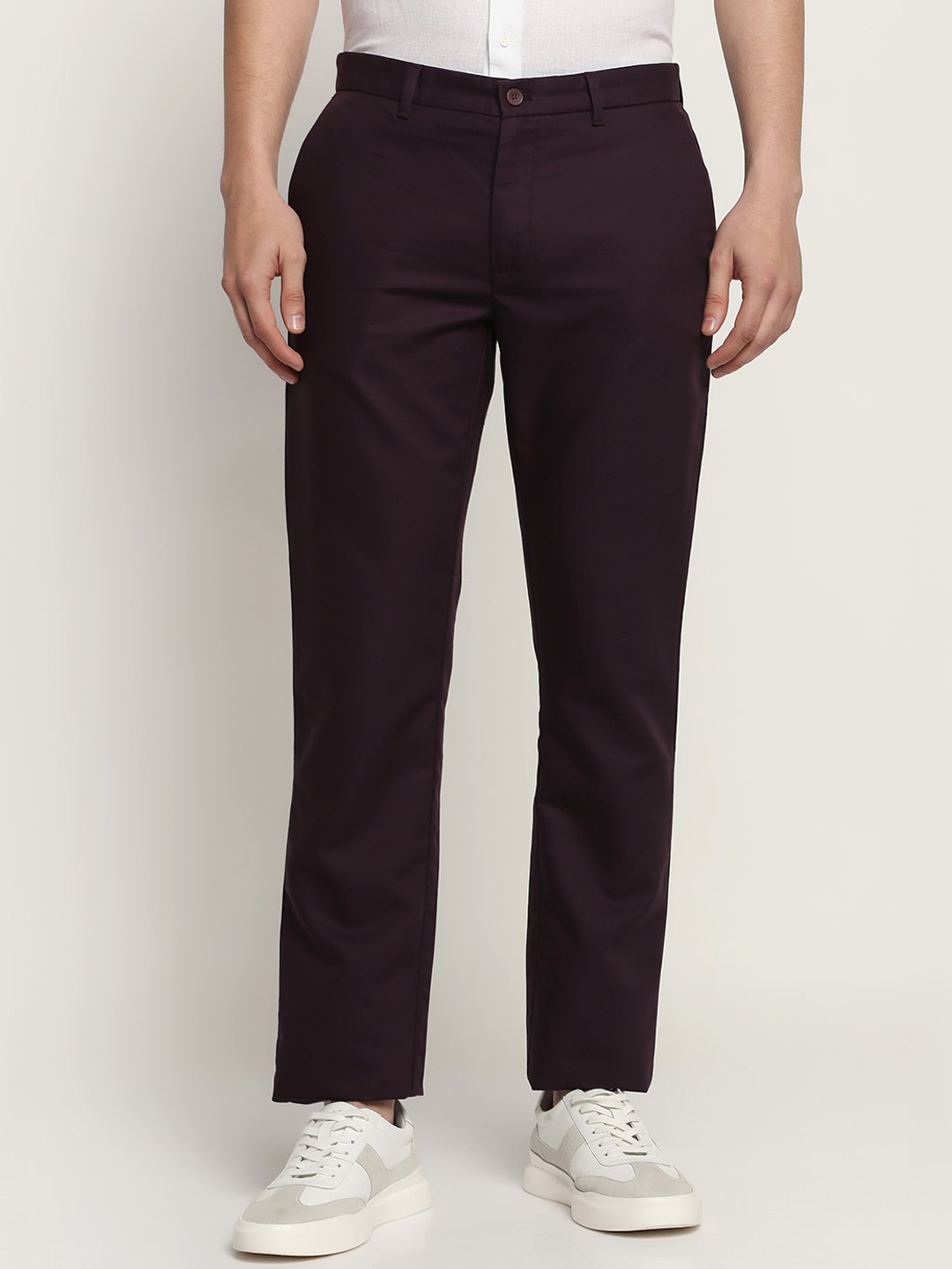 

Blackberrys Men Slim Fit Chinos Trousers, Maroon