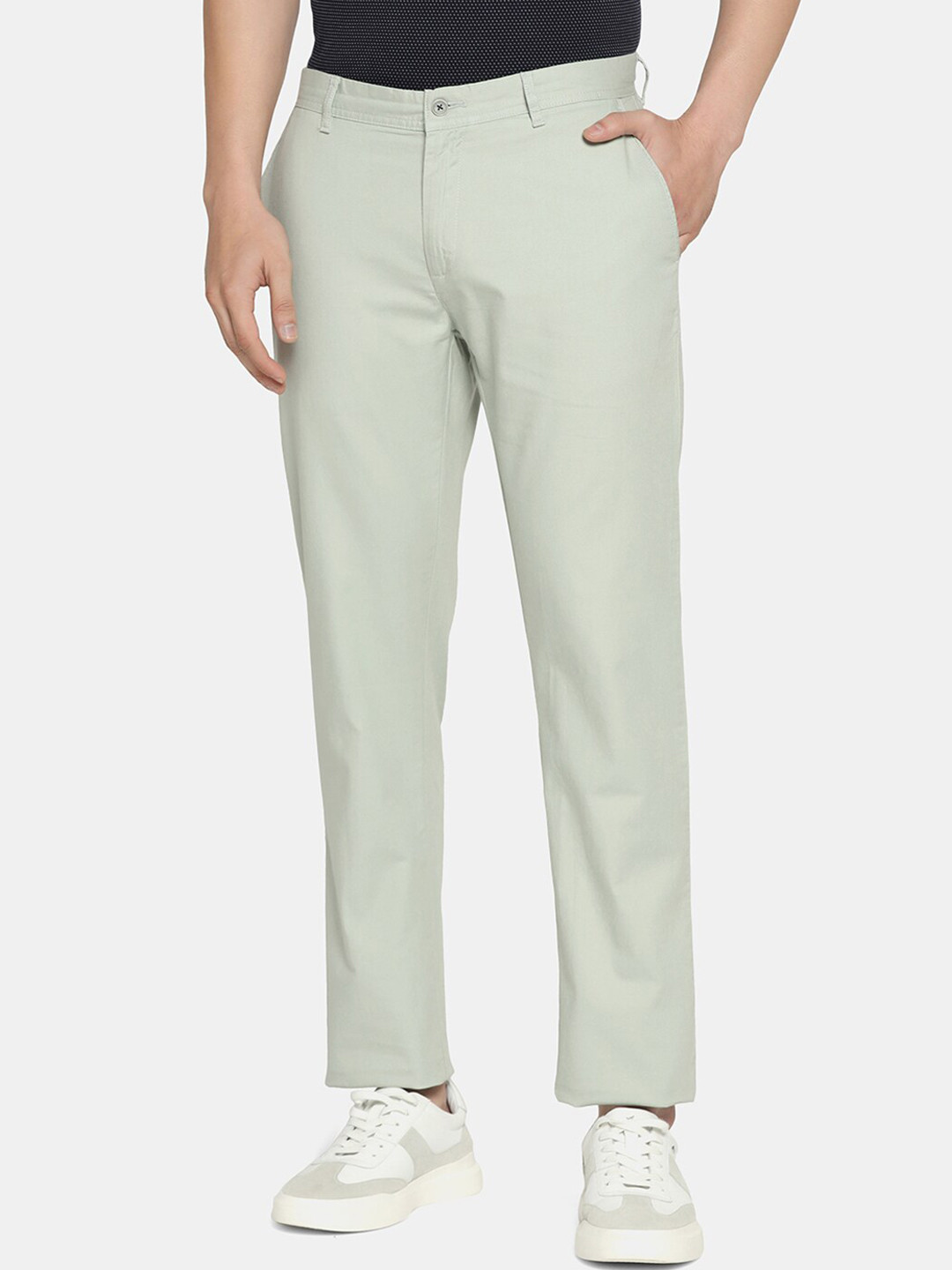 

Blackberrys Men Slim Fit Trousers, Sea green