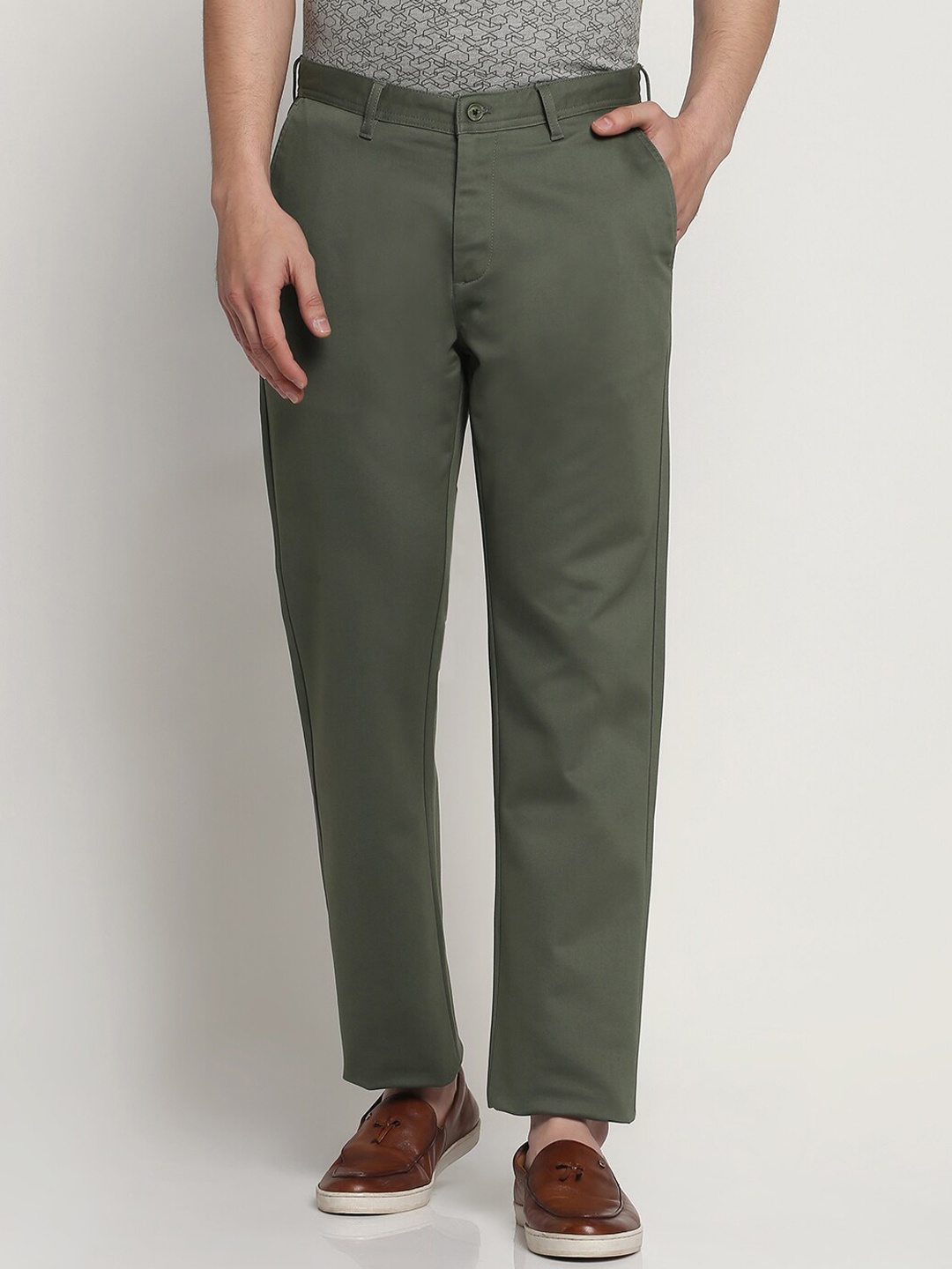 

Blackberrys Men Urban Slim Chinos Trousers, Olive