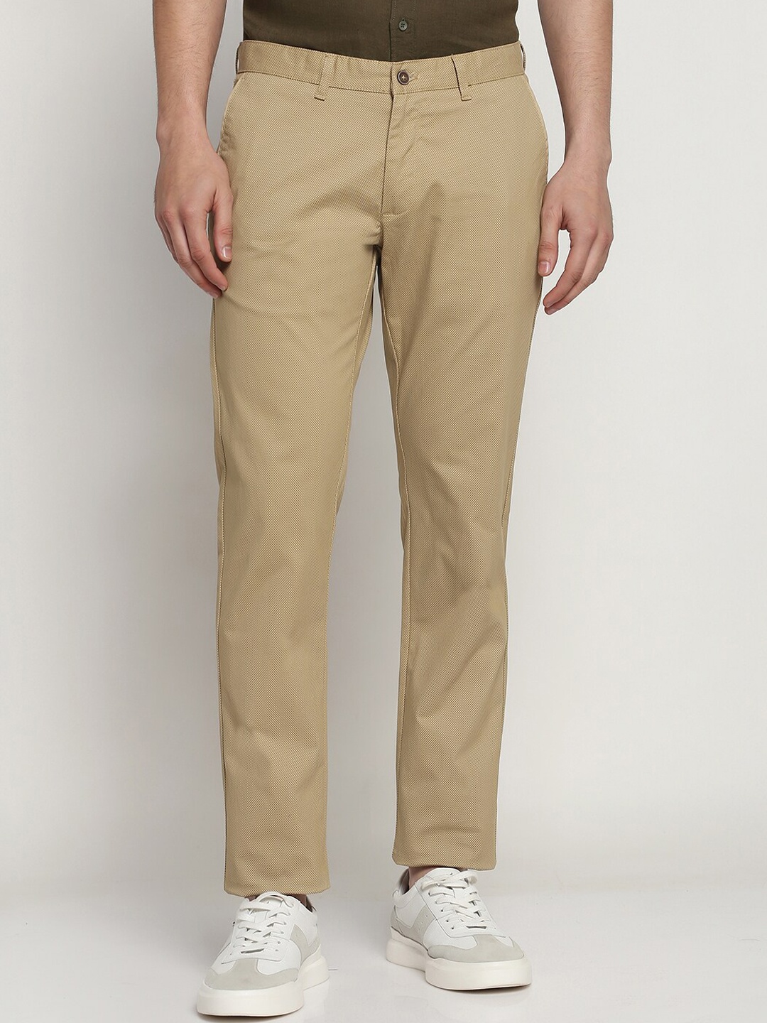 

Blackberrys Men Slim Fit Chinos Trousers, Khaki